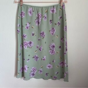 vintage 2000s floral boho midi skirt